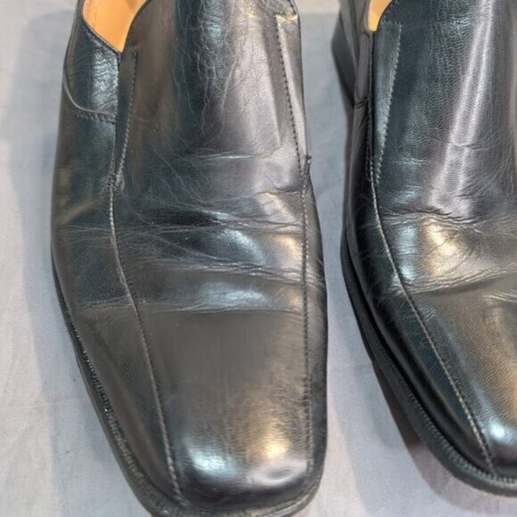 Christian Dior Black Leather Men Slip On Loafers Size 9 - Picture 5 of 11